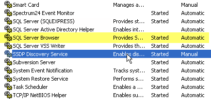 SQL server browser service
